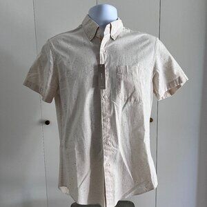 Men's J CREW neppy chambray white flecked button down - NWT - Small